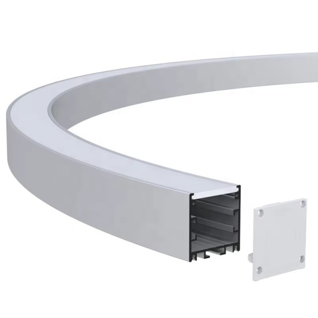 Suspended Customization Circular Curve Linear Aluminum Alloy Bendable Flexible Round LED Profile for Ceiling Lighting
