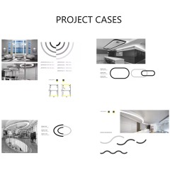 Suspended Customization Circular Curve Linear Aluminum Alloy Bendable Flexible Round LED Profile for Ceiling Lighting