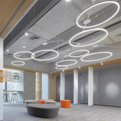 Suspended Customization Circular Curve Linear Aluminum Alloy Bendable Flexible Round LED Profile for Ceiling Lighting
