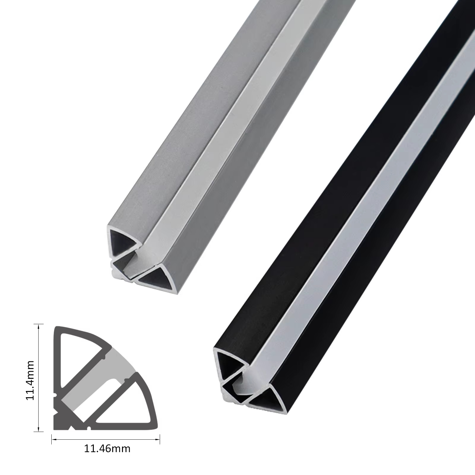 12×12mm Surface Mounted Aluminum LED Profile for Cabinet Lighting