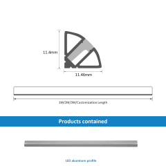 12×12mm Surface Mounted Aluminum LED Profile for Cabinet Lighting