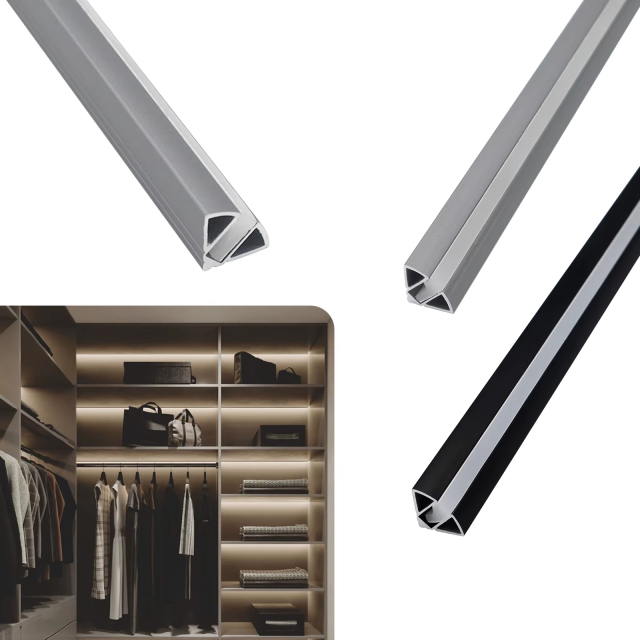 12×12mm Surface Mounted Aluminum LED Profile for Cabinet Lighting