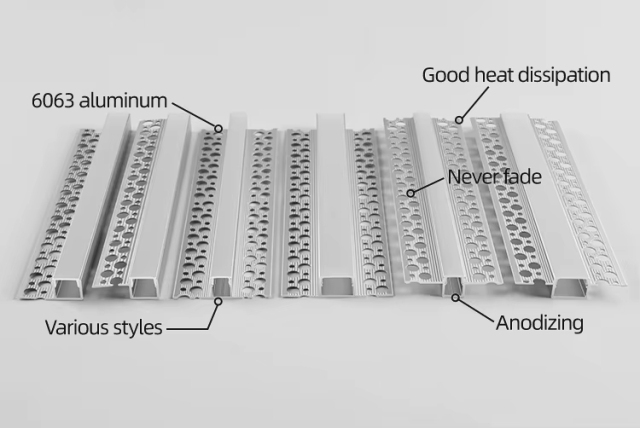 1M 2M 3M Plaster Led Strip Aluminum Profile Channel Ceiling Drywall Aluminum Led Profile