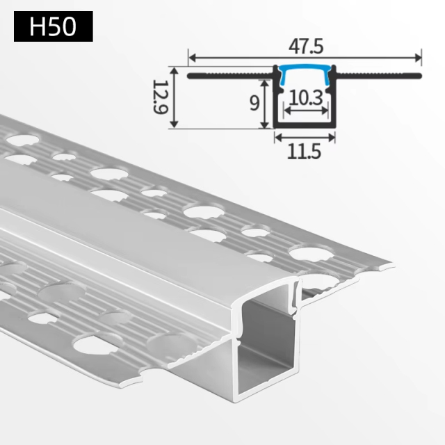1M 2M 3M Plaster Led Strip Aluminum Profile Channel Ceiling Drywall Aluminum Led Profile