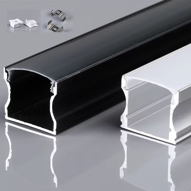 Indoor 6063-T5 Anodized Square LED Aluminum Profile Heat Sink Housing