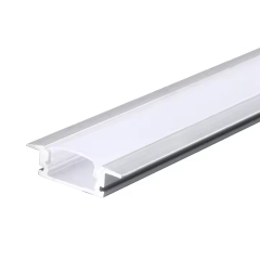 Recessed LED Aluminum Profile Silver with Diffuser for LED Strip Lighting Channel System