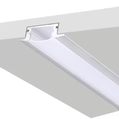 Recessed LED Aluminum Profile Silver with Diffuser for LED Strip Lighting Channel System