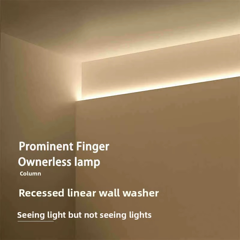Silver Surface Mounted LED Linear Light Aluminum Profile 6000K Daylight Upward Emitting Waistline Design