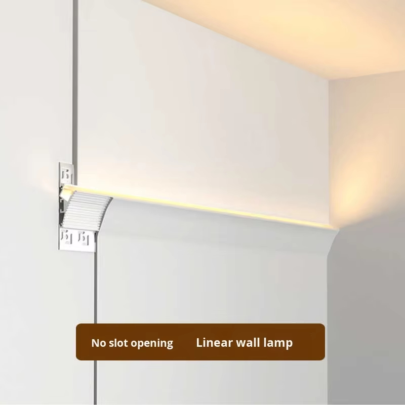 Silver Surface Mounted LED Linear Light Aluminum Profile 6000K Daylight Upward Emitting Waistline Design