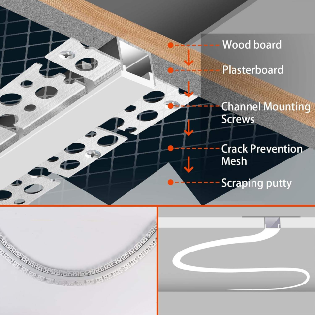 6000 Series Bendable LED Aluminum Profile with Silicone Diffuser Anodized Finish