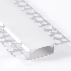 30 mm Double-Sided Upper Flanged Bendable LED Aluminum Profile with Silicone Diffuser Anodized Finish 6000 Series