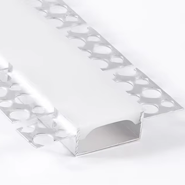 30 mm Double-Sided Upper Flanged Bendable LED Aluminum Profile with Silicone Diffuser Anodized Finish 6000 Series