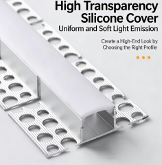 20MM Double Bottom Lace Keel 6000 Series Aluminum Alloy LED Light Flexible Bendable Bending Profile Square Anodized Surface