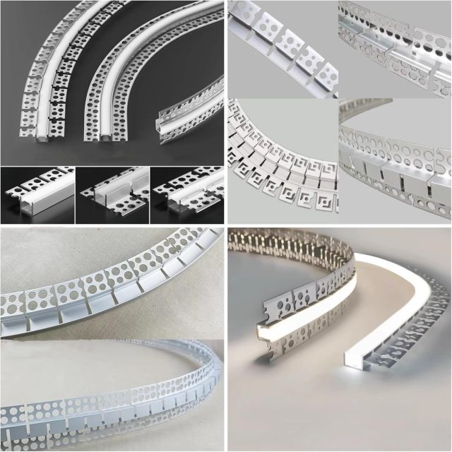 Custom Aluminum LED Channel Bendable Profile with Silicone Cover for Ceiling Wall Lighting Anodized Surface
