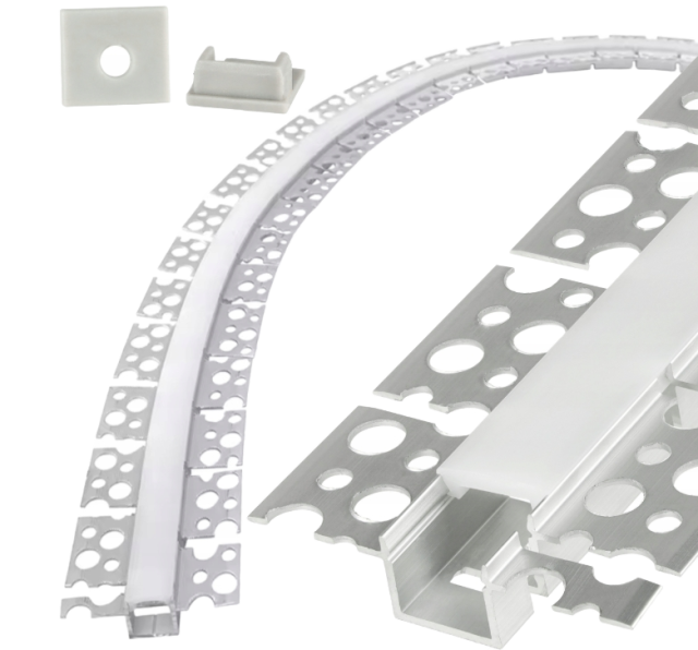 20MM Double-sided Upper Lace Keel Factory Flexible Bendable Aluminum Profile LED Aluminum Alloy Channel with Silicone Cover