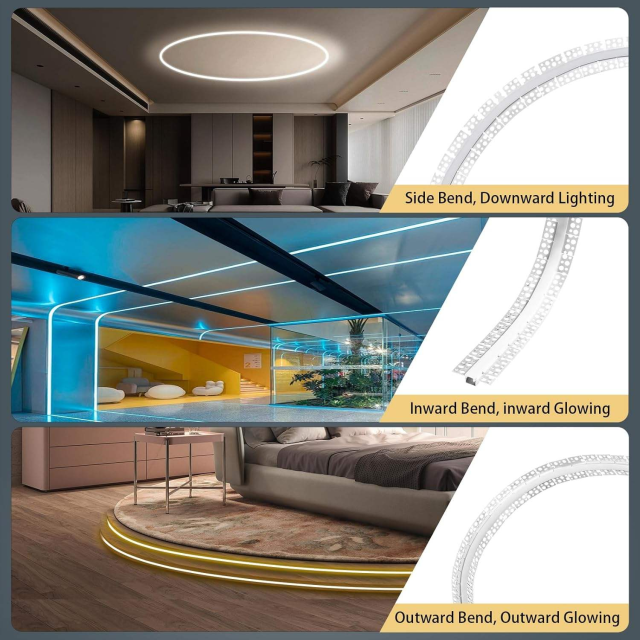 6000 Series Bendable LED Aluminum Profile with Silicone Diffuser Anodized Finish