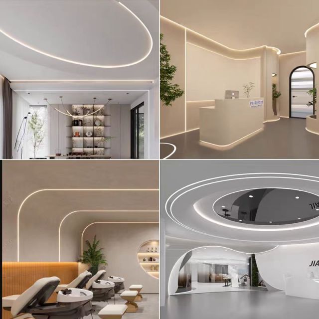 30MM Double Bottom Lace Keel Aluminum Alloy 6000 Series LED Light Flexible Bendable Bending Profile Housing