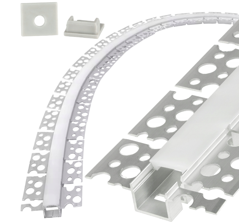 Custom Aluminum LED Channel Bendable Profile with Silicone Cover for Ceiling Wall Lighting Anodized Surface