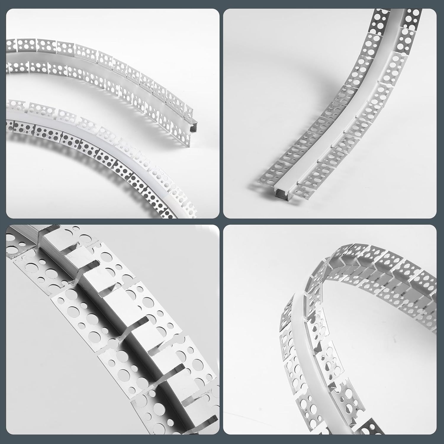 Custom Aluminum LED Channel Bendable Profile with Silicone Cover for Ceiling Wall Lighting Anodized Surface