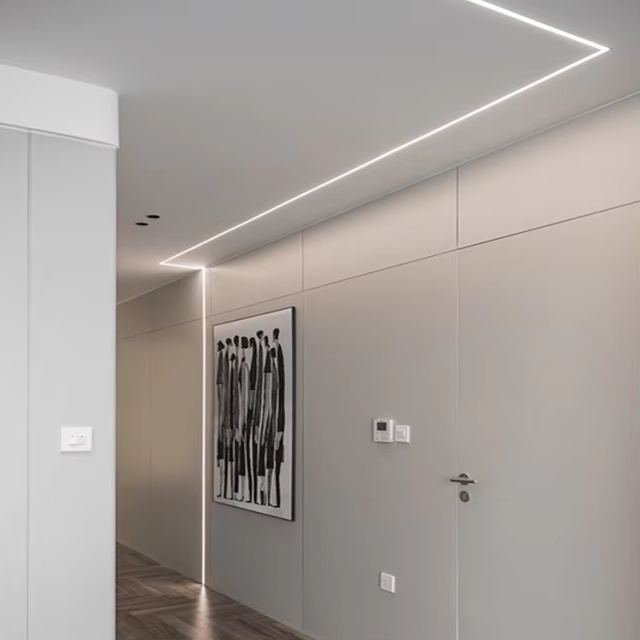 YR 20*10mm Edge Factory Price Surface-mounted Linear LED Strip Light Anodized Aluminum 6000 K Ceiling Profile