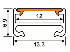 13*7mm Magnet High Quality 6000 Series Anodized Square Aluminum Alloy Recessed/Surface Mounted Profile Linear LED Light Channels