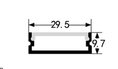 30*10mm Edge Custom 6000 Series Aluminum Alloy Anodized Diffuser LED Profile Recessed Square Channel Strip Lamp Residential Use