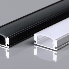 17*7mmAnodized Painting Silver White Black Strips Lights Extrusion H Shape Anodized Aluminum LED Profile