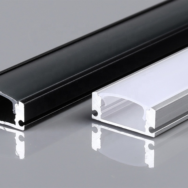 17*7mmAnodized Painting Silver White Black Strips Lights Extrusion H Shape Anodized Aluminum LED Profile