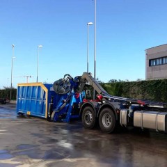 Hook Loader Compartment with Grab Bucket Loading Crane
