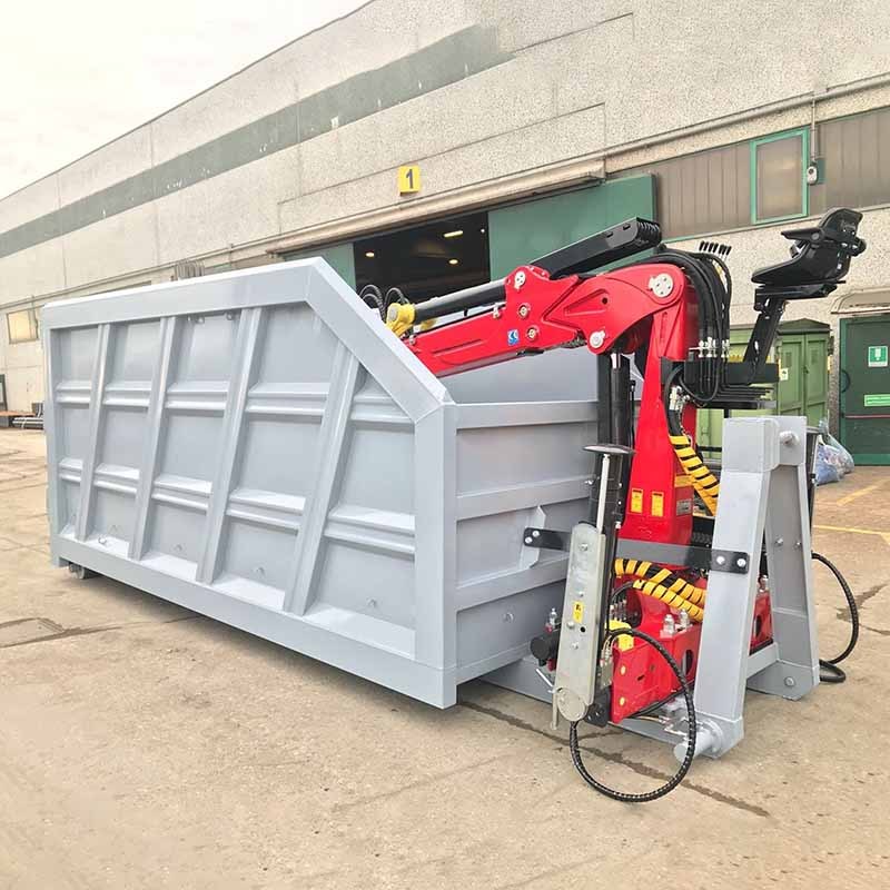 Hook Loader Compartment with Grab Bucket Loading Crane