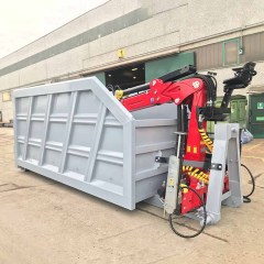 Hook Loader Compartment with Grab Bucket Loading Crane