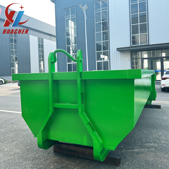 Direct Selling Color Spray Painting Good Quality Metal Waste Disposal Hook Lift Bin for Material Handling