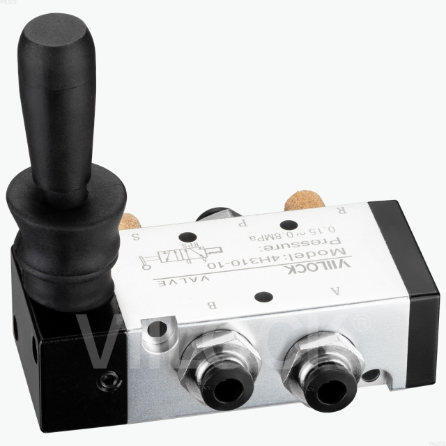 Pneumatic Air Hand Lever Valve, 5 Way 2 Position 3/8”NPT Solenoid Valve Manual Control Direct Driving Type Push-Pull 4H310-10,VIILOCK,Pneumatic Air Hand Lever Valve, 5 Way 2 Position 3/8”NPT Solenoid Valve Manual Control Direct Driving Type Push-Pull 4H310-10