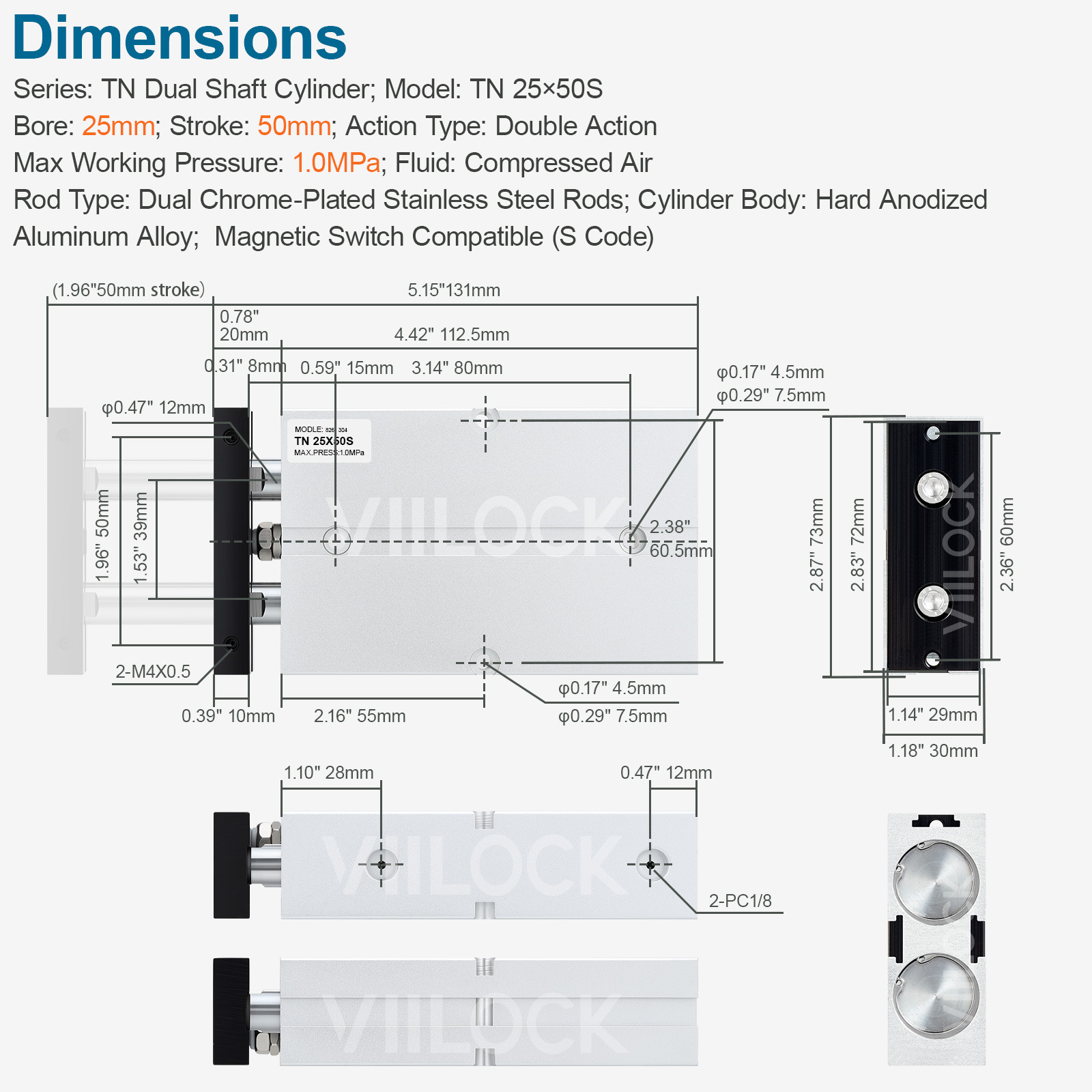 TN 25X50,VIILOCK,TN 25X50