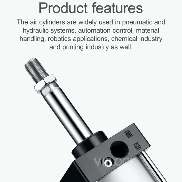 SC 63×200 Standard Double Acting Pneumatic Cylinder (Single Rod),VIILOCK,SC 63×200 Standard Double Acting Pneumatic Cylinder (Single Rod)