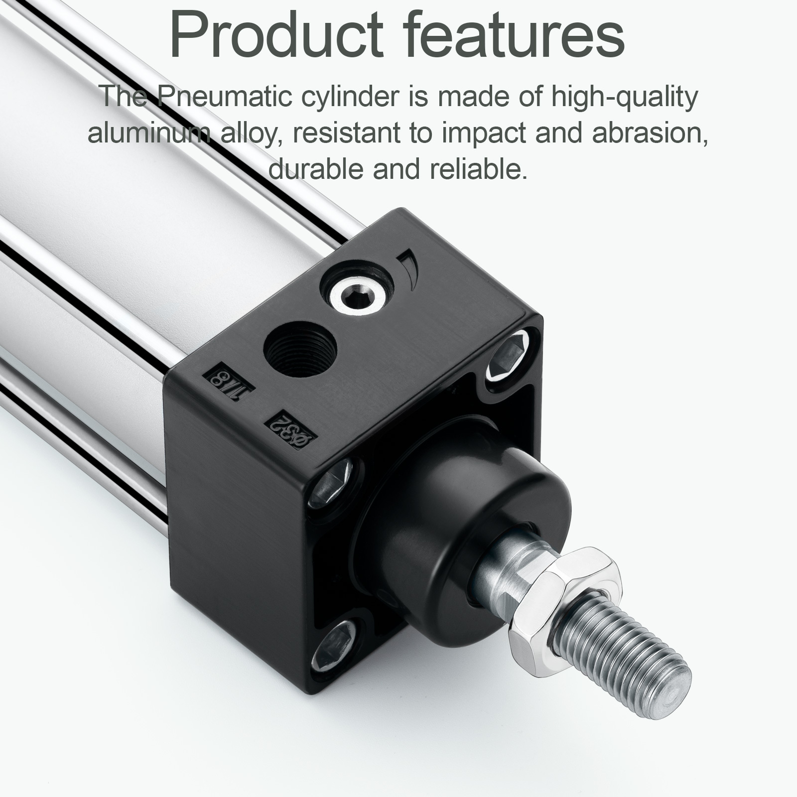 SC 32×200 Standard Double Acting Pneumatic Cylinder (Single Rod),VIILOCK,SC 32×200 Standard Double Acting Pneumatic Cylinder (Single Rod)