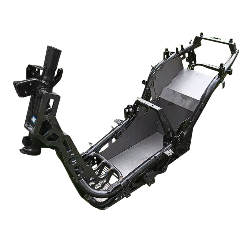 Electric motorcycle main frame steel