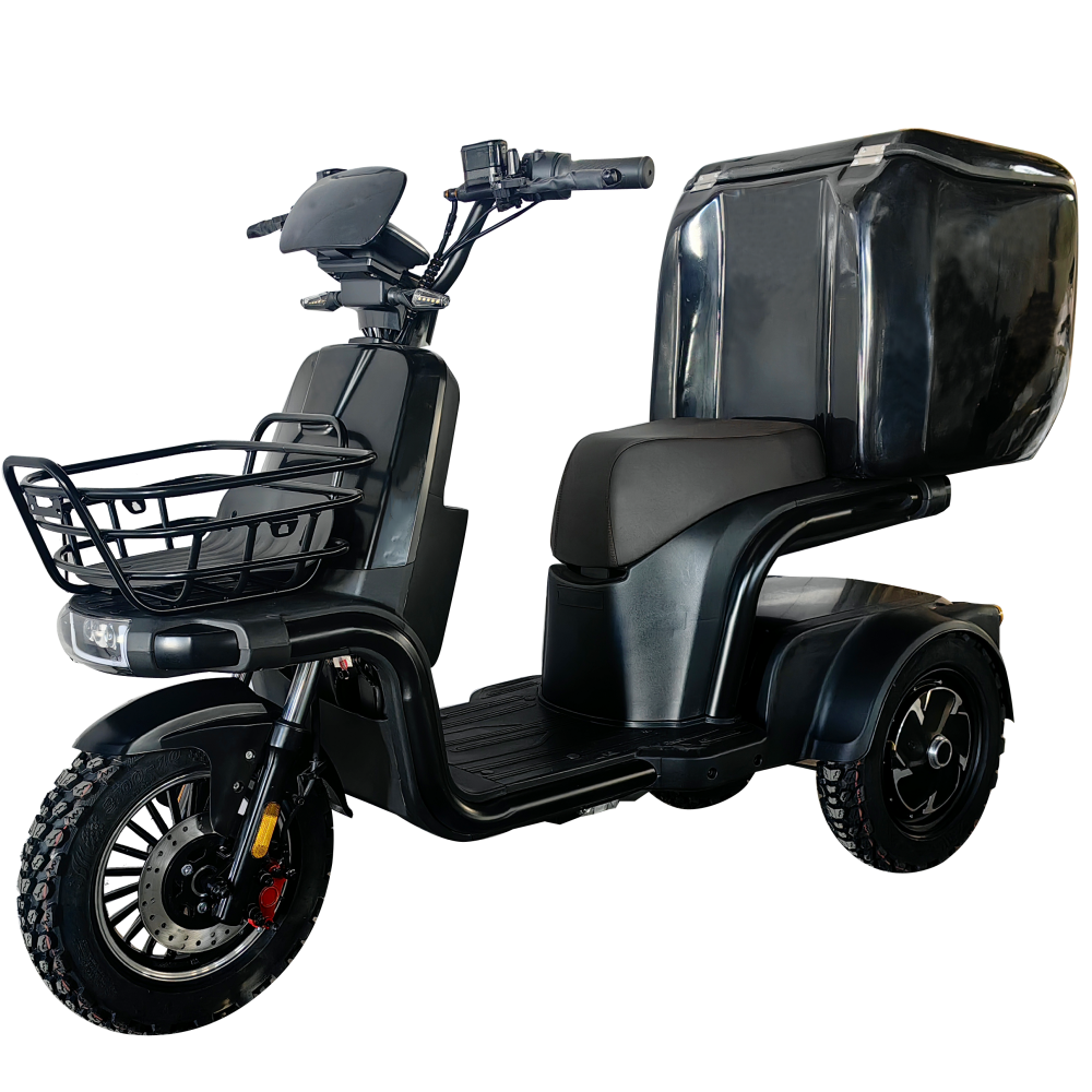 Anti fall down electric tricycle for delivery cargo express