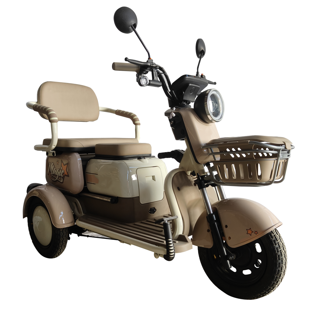 Folder electric tricycle 500W 25KM/H speed, 50km range