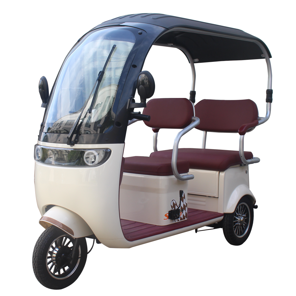 Folder electric tricycle with carbin cover 1000W 25KM/H speed, 50km range