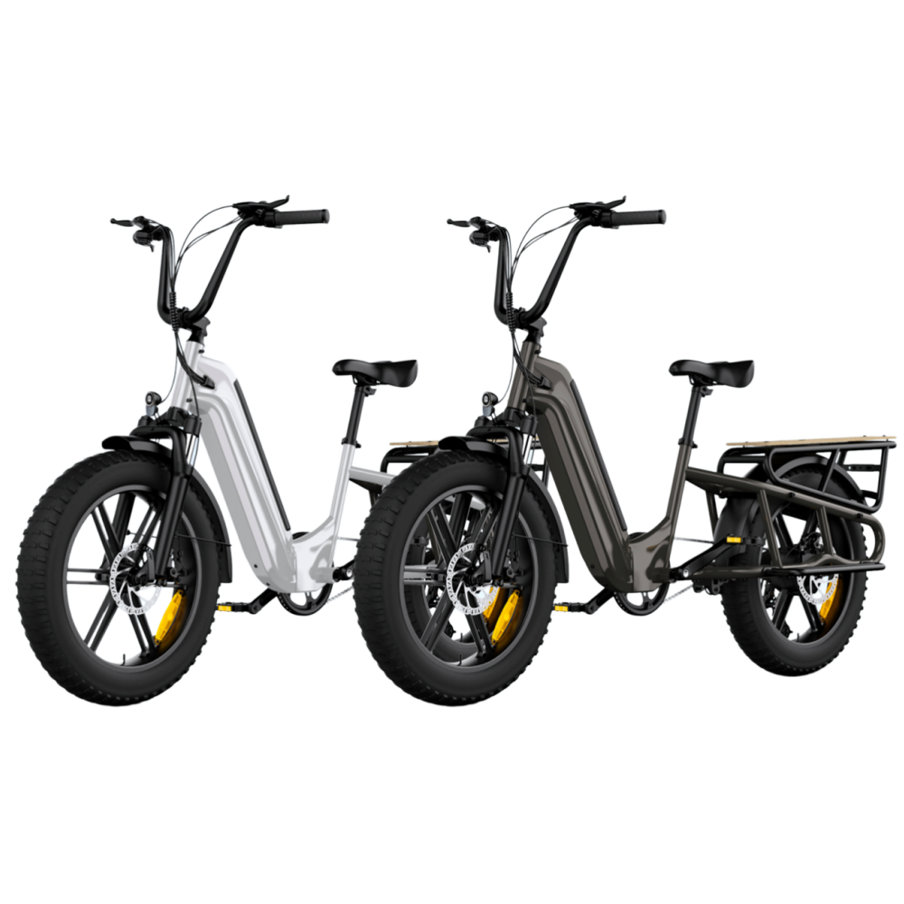 48V 20" Fat Tire Longtail  Cargo E-bike KIDS care camping