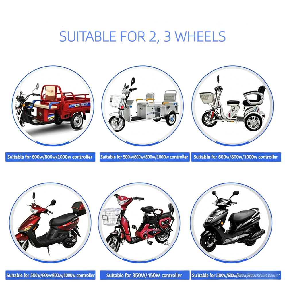 48V/60V/72V DC Brushless Dual-Mode Intelligent Controller for Electric Two-Wheel & Three-Wheel Vehicles, Universal for All Brands moped scooter motorcycle tricycle