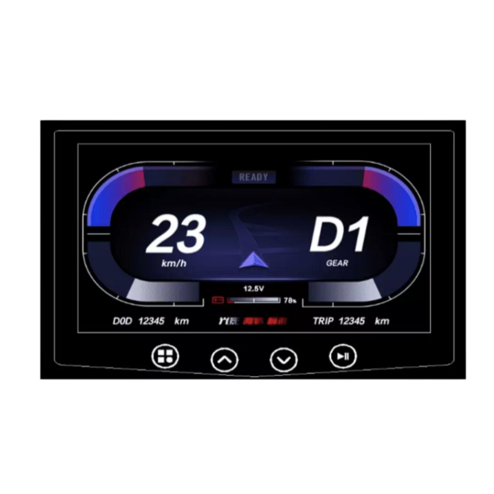 48V/60V/72V Universal LCD Dashboard for Electric Tricycles & moped,scooter, motorcycle, with Battery Level Indicator, Odometer，Navigation LCD Instrument