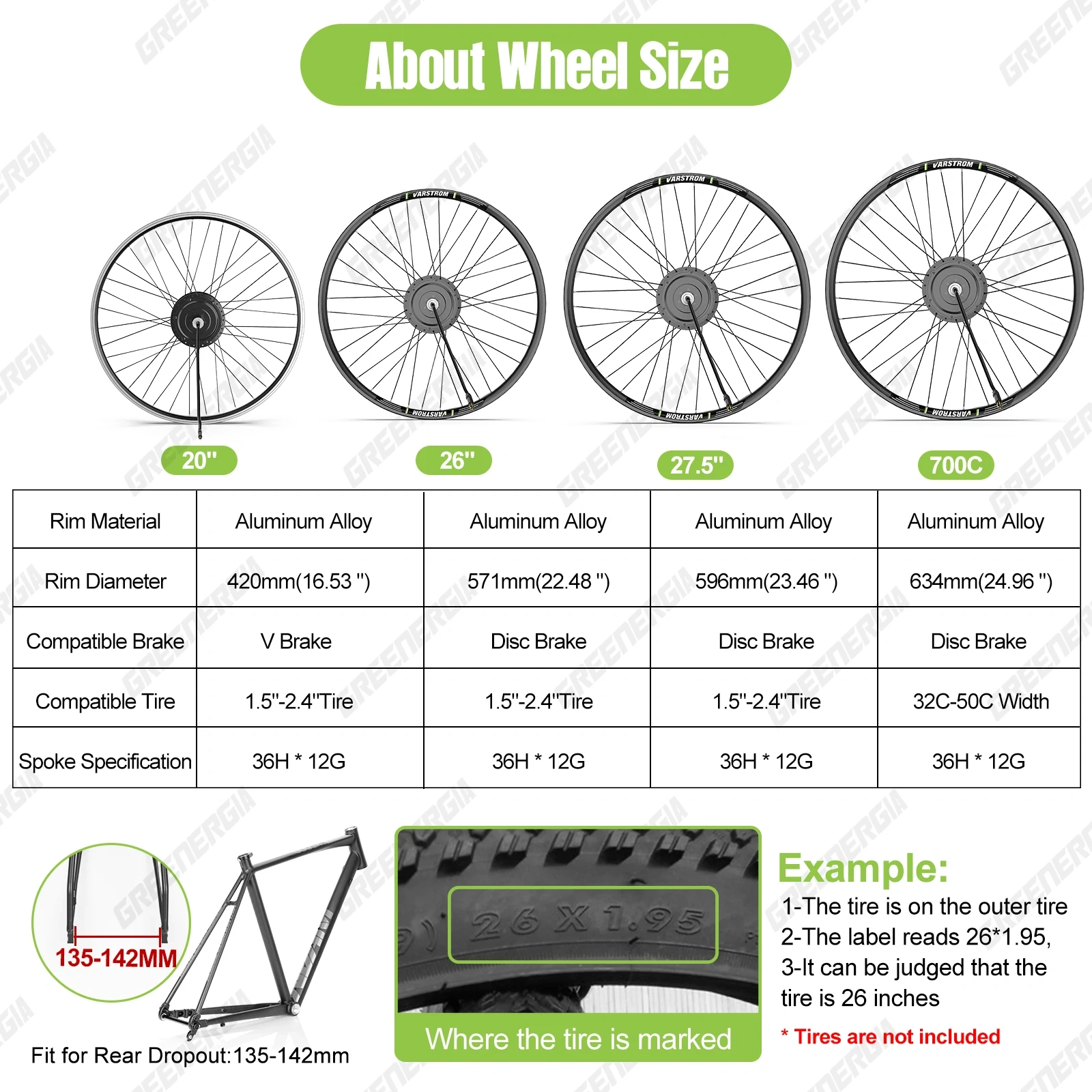 Bafang 48V 500W Front Rear Hub Motor Brushless Gear Bicycle Electric Bike Conversion Kit 20-29 Inch 700C Wheel Drive Engine