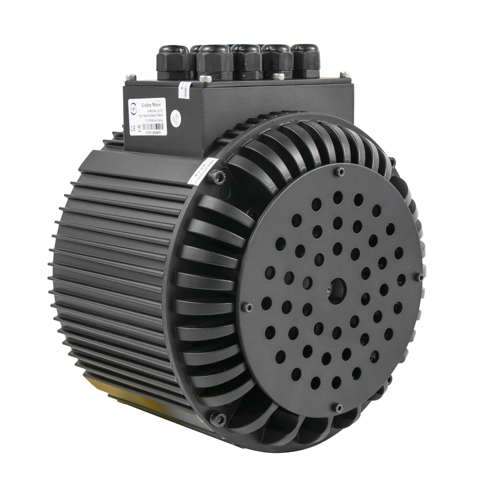Golden Motor 48V/72V PMSM Motor | 10000W High Torque IP65 Waterproof | >90% Efficiency 85N.m Peak Torque Motorcycle/Agriculture
