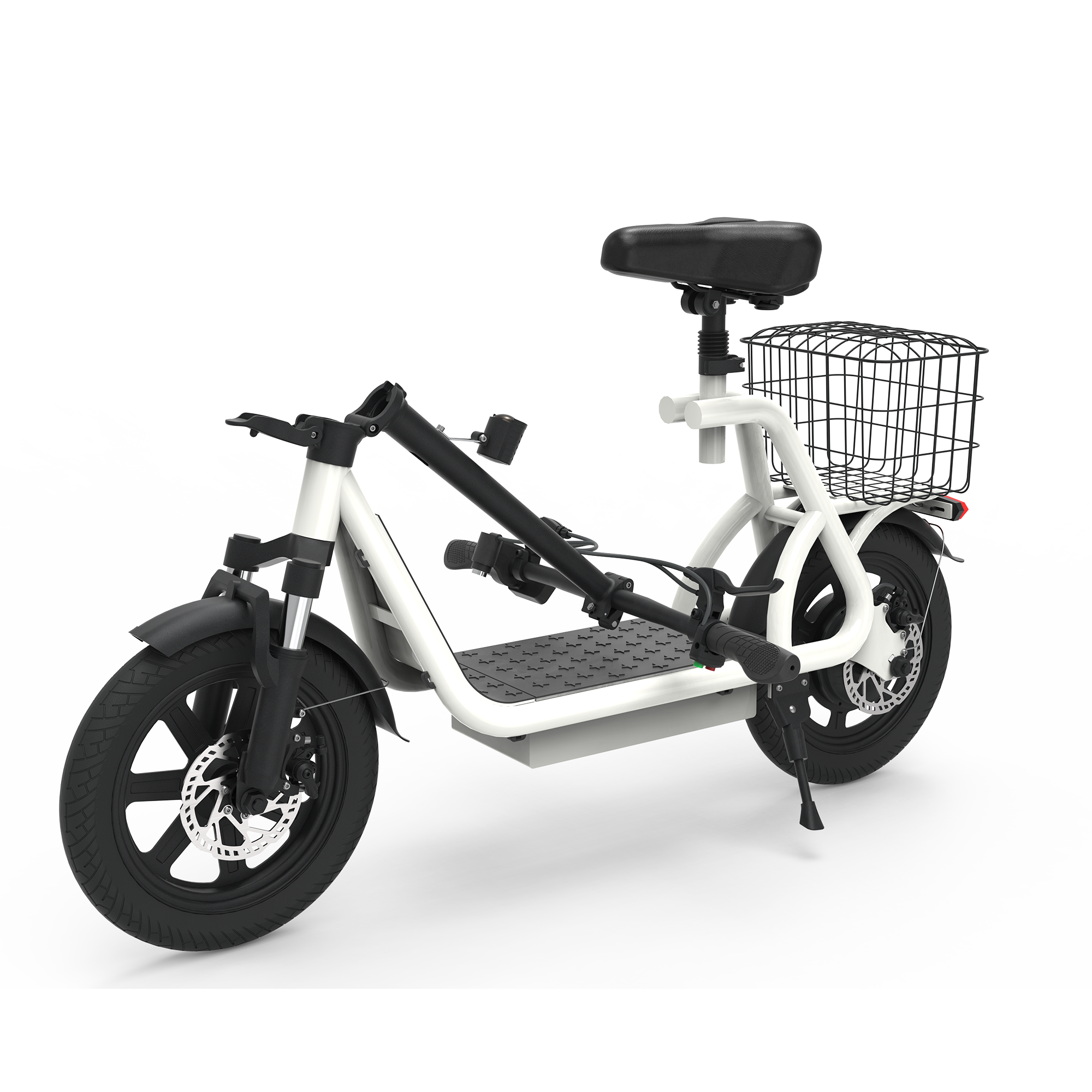 X12 White 12 Inch Electric Scooter EBike Long Range Food Delivery Electric Bike Foldable Best High Speed Scooter