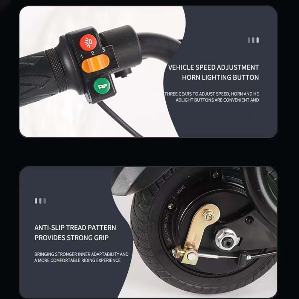 Adult Style 2-Wheel Electric Scooter 250W 36V Small Mobility Vehicle Smart Electronic Adult Style and Electric Scooter