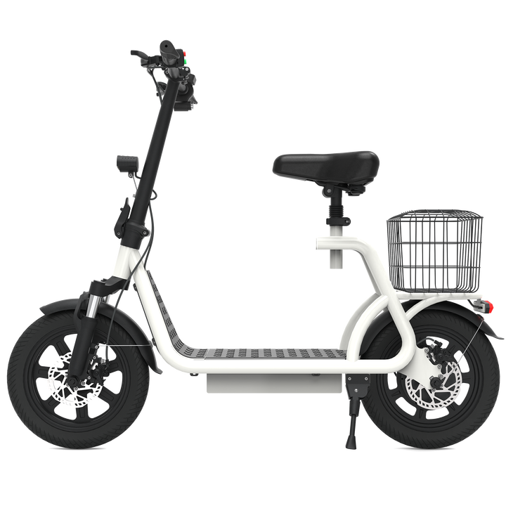 X12 White 12 Inch Electric Scooter EBike Long Range Food Delivery Electric Bike Foldable Best High Speed Scooter