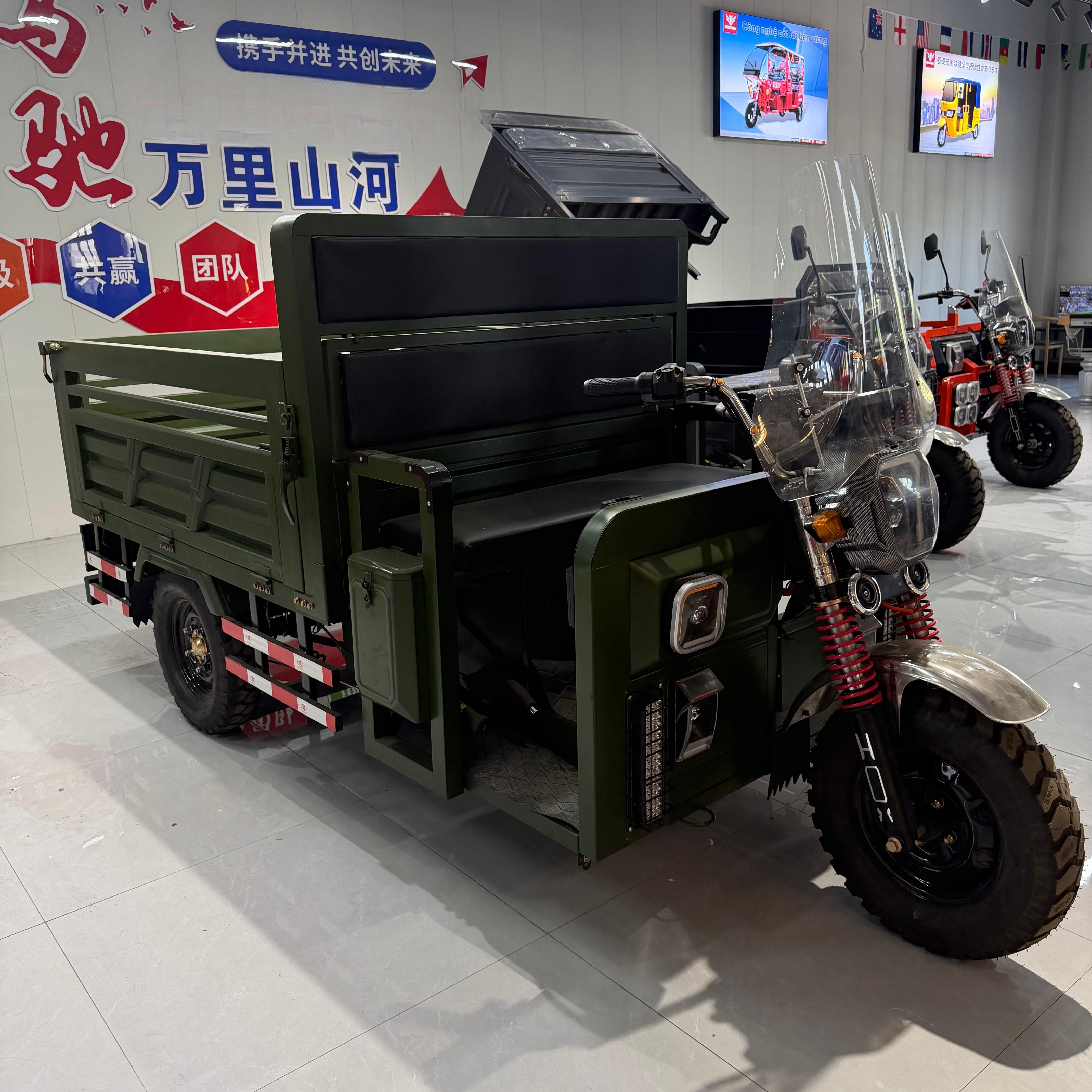Heavy Duty 72V 1800W Electric Cargo Tricycle for Adults 800kg Load 1.8m Dump Bed Three Wheel Tricycle
