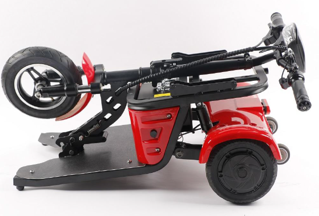 Lightweight Foldable Three Wheel Electric Mobility Scooter Dual 250W Brushless Motors 36V Detachable Lithium Battery 35-40km
